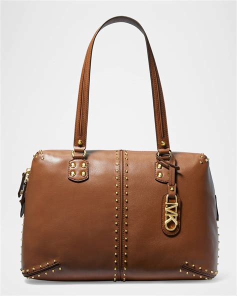 michael kors tas leer|Astor Large Studded Leather Shoulder Bag .